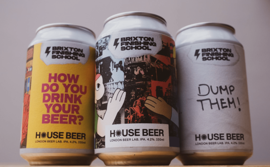 Beer cans showing the first BFS x House 337 Label designs